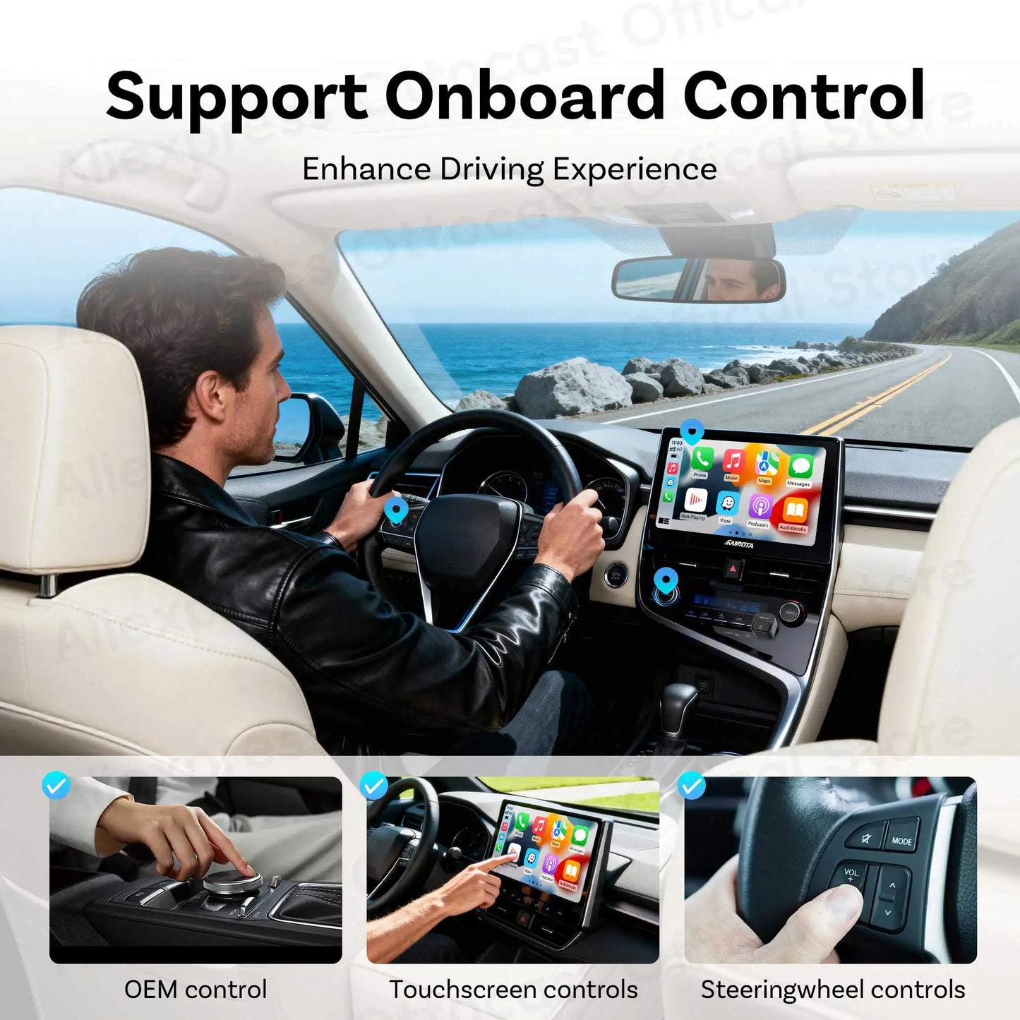 Brezžični adapter OTTOCAST Mini Core za CarPlay in Android Auto