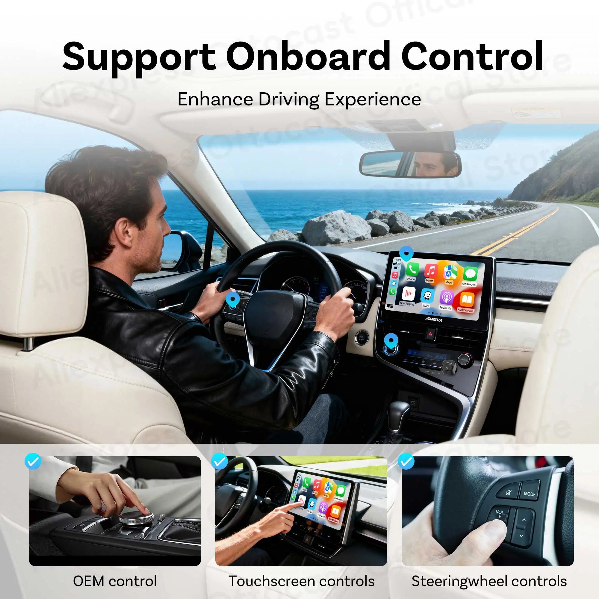 Brezžični adapter OTTOCAST Mini Core za CarPlay in Android Auto