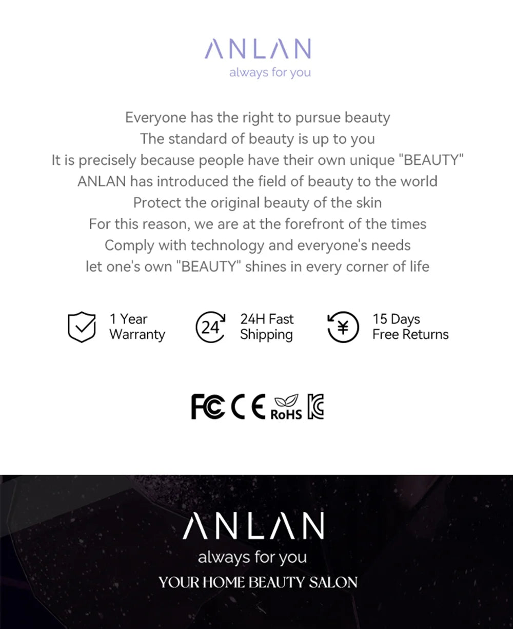ANLAN RF Skincare Pro | 18K zlato, toplo/hladno, EMS lifting naprava za obraz