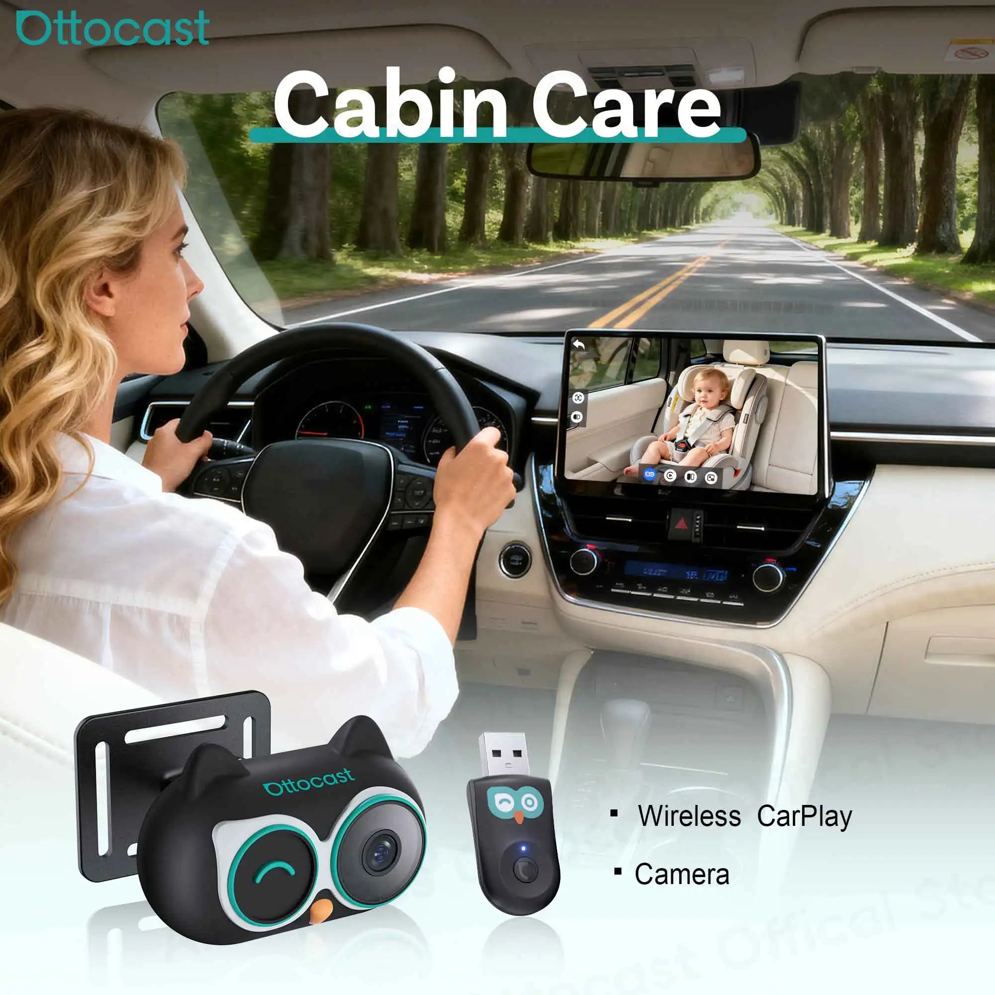 OTTOCAST Cabin Care brezžični CarPlay adapter za iPhone