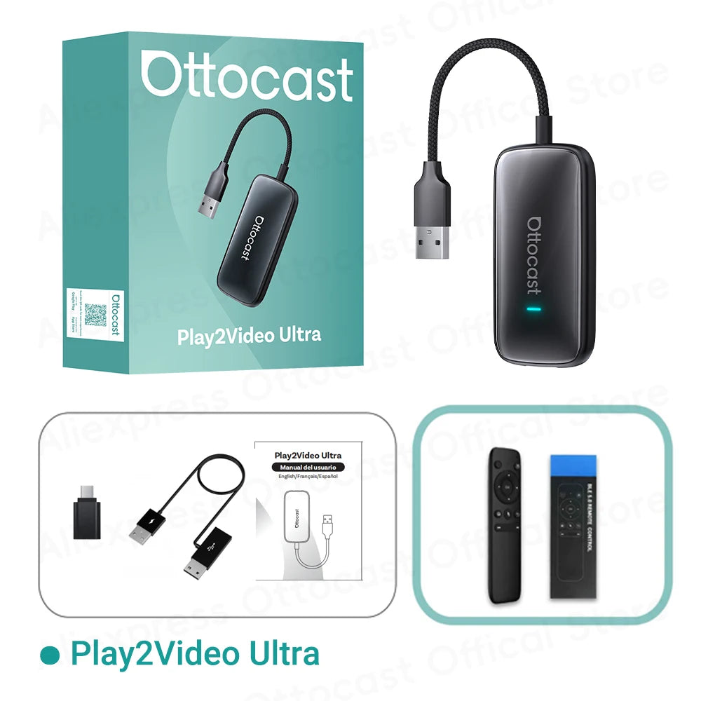 OTTOCAST Play2Video Ultra/Express Wireless CarPlay AI Box