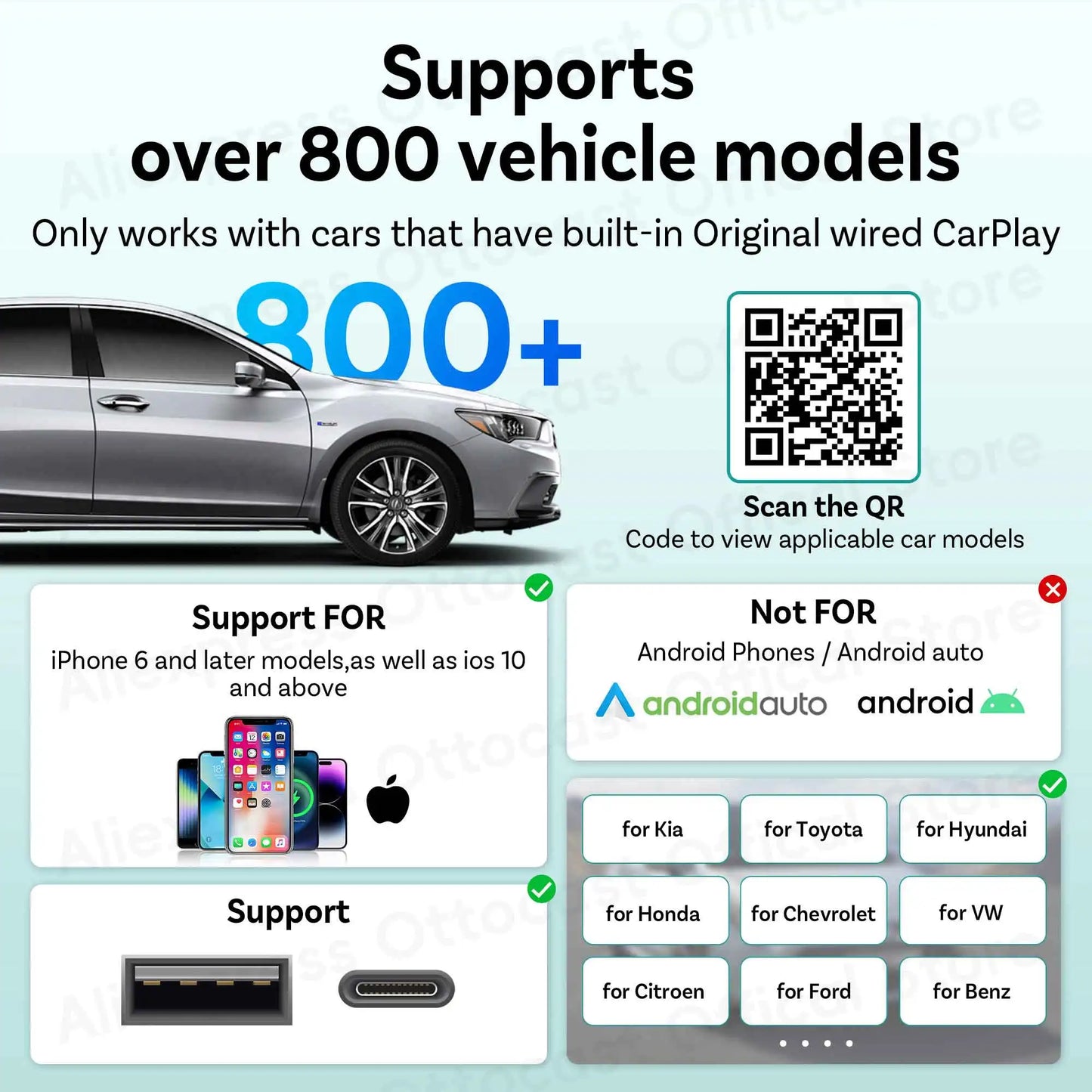 OTTOCAST Cabin Care brezžični CarPlay adapter za iPhone