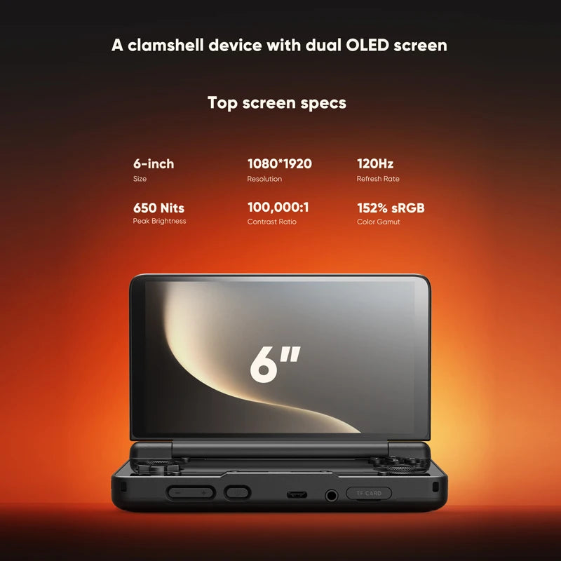 AYN Thor Android Handheld Dual Screen Clamshell 6'' AMOLED Screen 1080p Gaming Entertainment Device - Limetastore