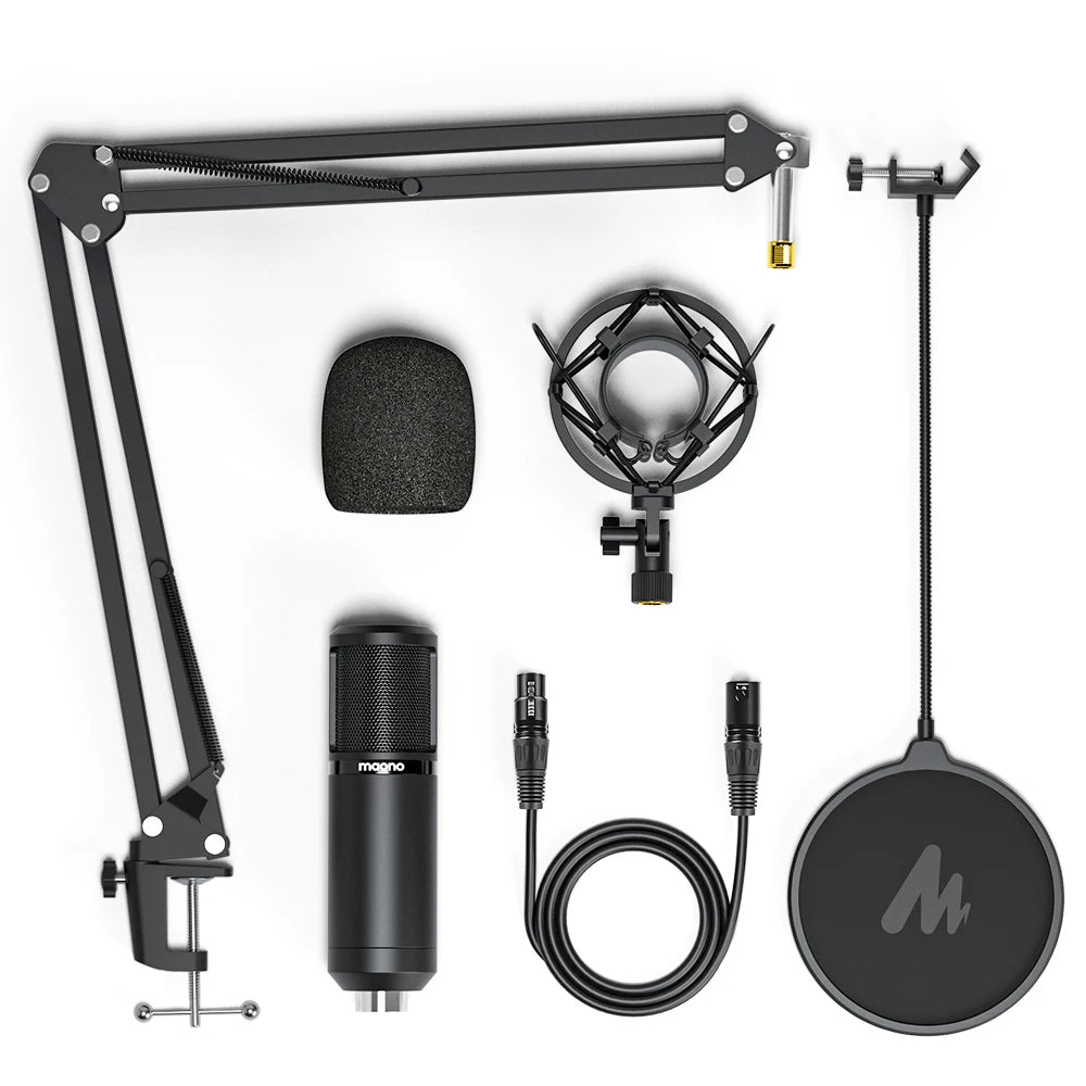 Maono PM320S – Professional XLR Condenser Microphone Kit | Cardioid Vocal Studio Mic for Streaming, Voice‑Over & Home‑Studio Recording