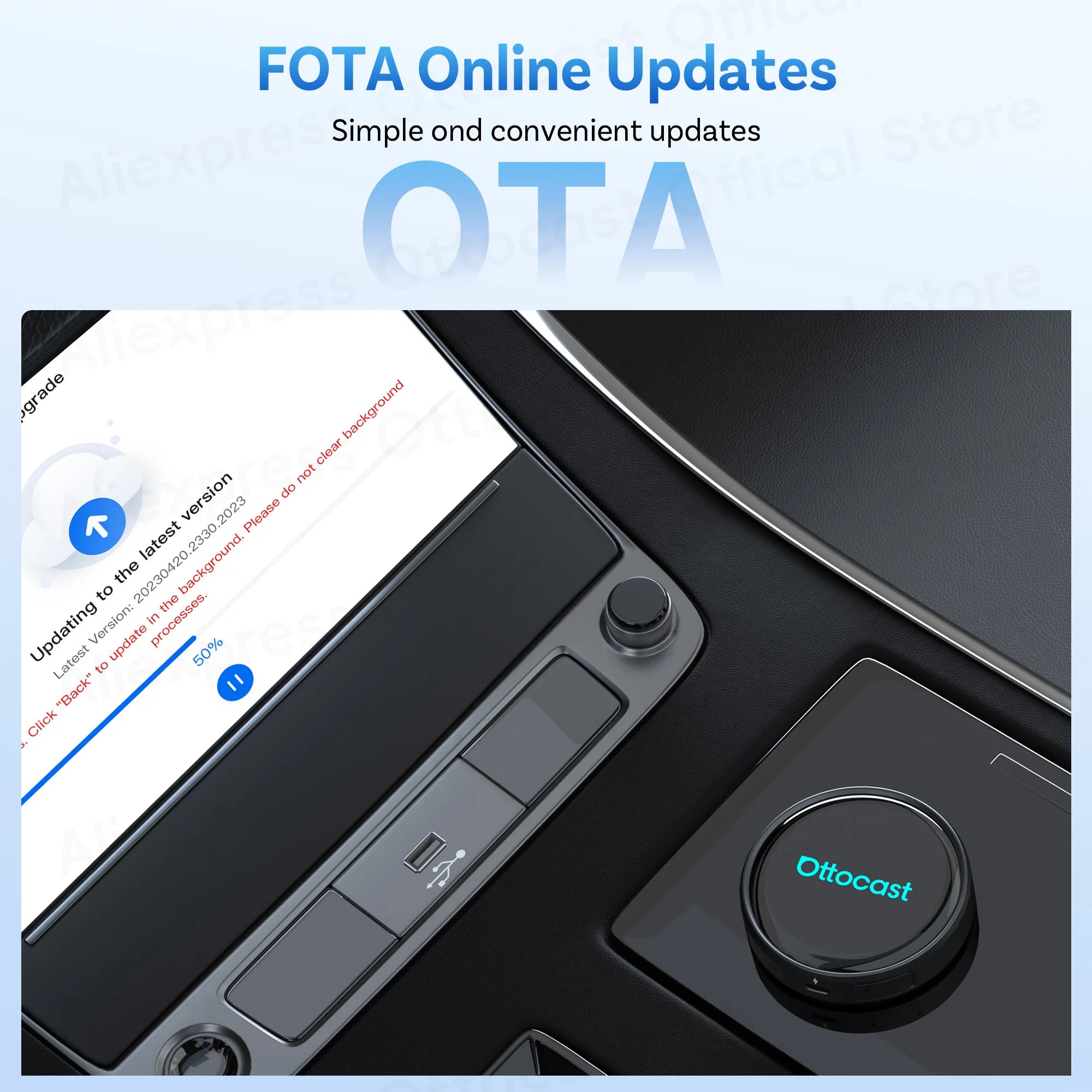 OTTOCAST P3 PRO AI Box with HDMI & Wireless CarPlay