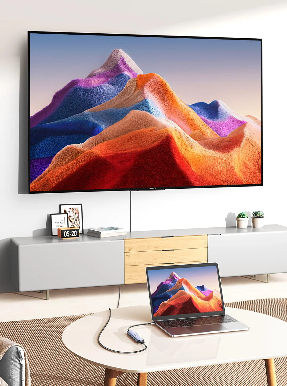 GREEN zvezdišče USB‑C 7‑v‑1 s HDMI 4K, SD/TF, USB‑A 5Gbps, PD100W – Type‑C 3.1
