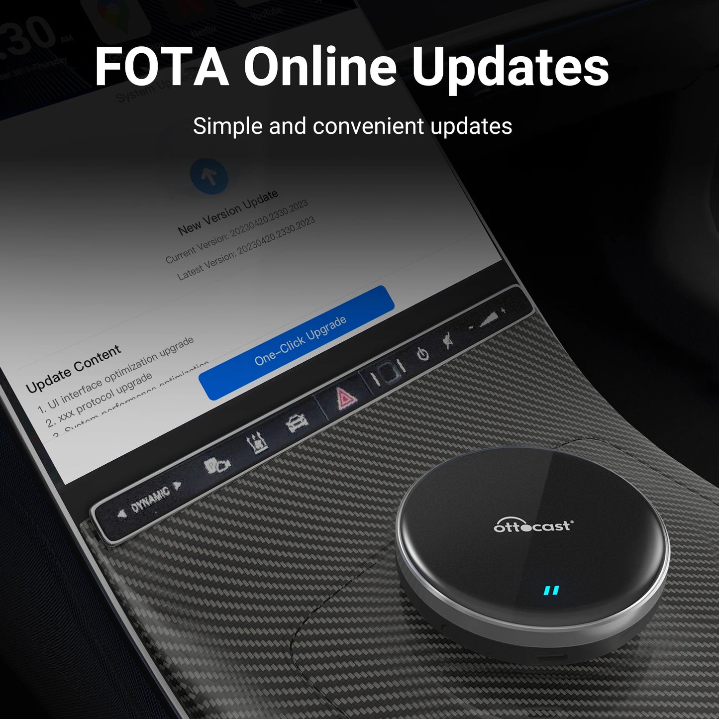 OTTOCAST P3 Lite OttoAiBox Brezžični CarPlay Android AI Box