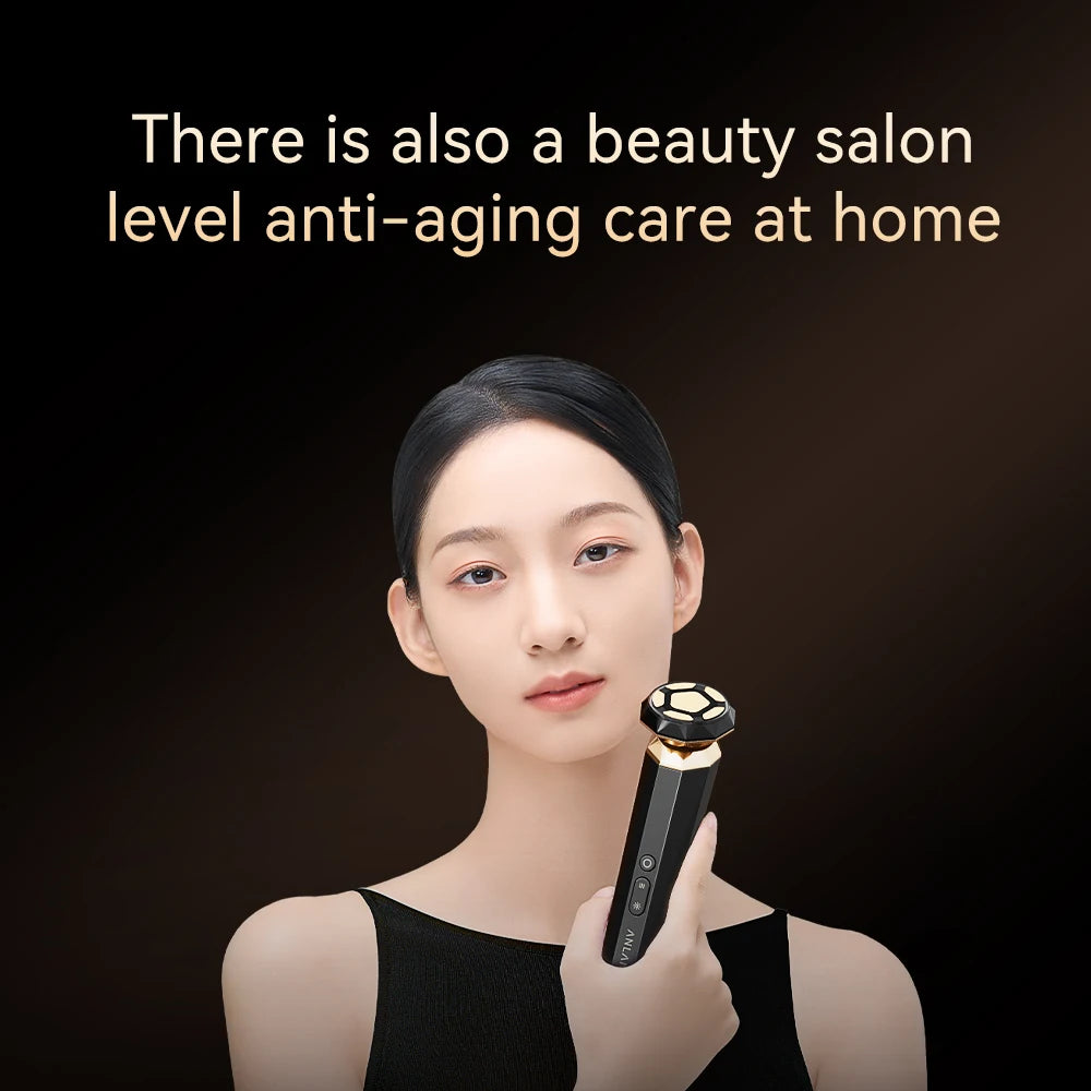 ANLAN RF Skincare Pro | 18K zlato, toplo/hladno, EMS lifting naprava za obraz
