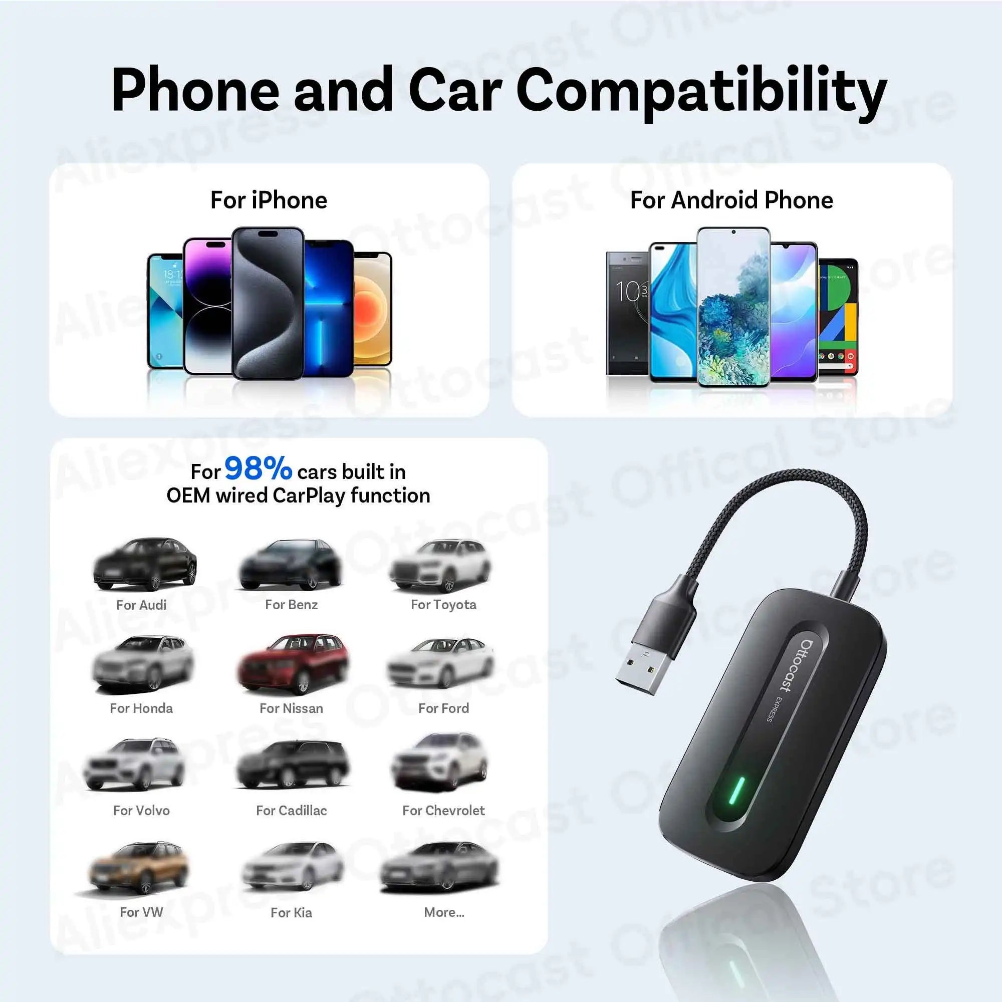 OTTOCAST Play2Video Ultra/Express Wireless CarPlay AI Box