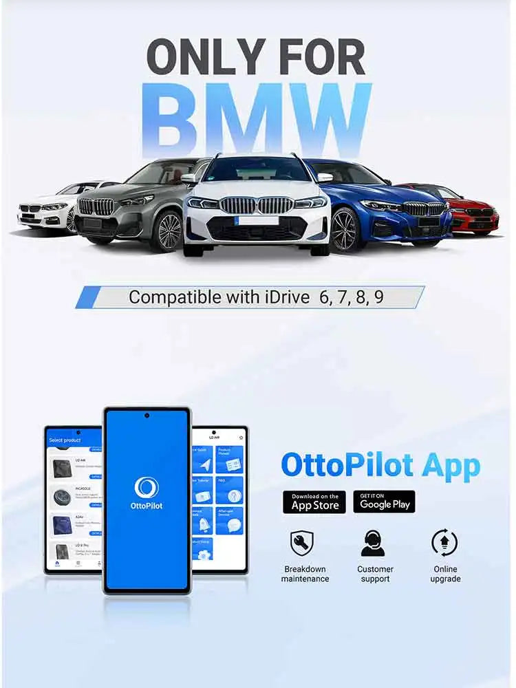 OTTOAIBOX i3 Android 13 Wireless CarPlay TV Box for BMW