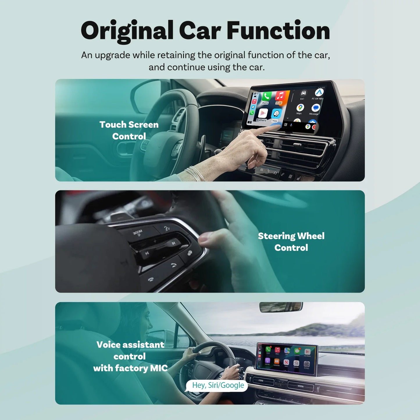 OTTOCAST Mini brezžični CarPlay in Android Auto adapter