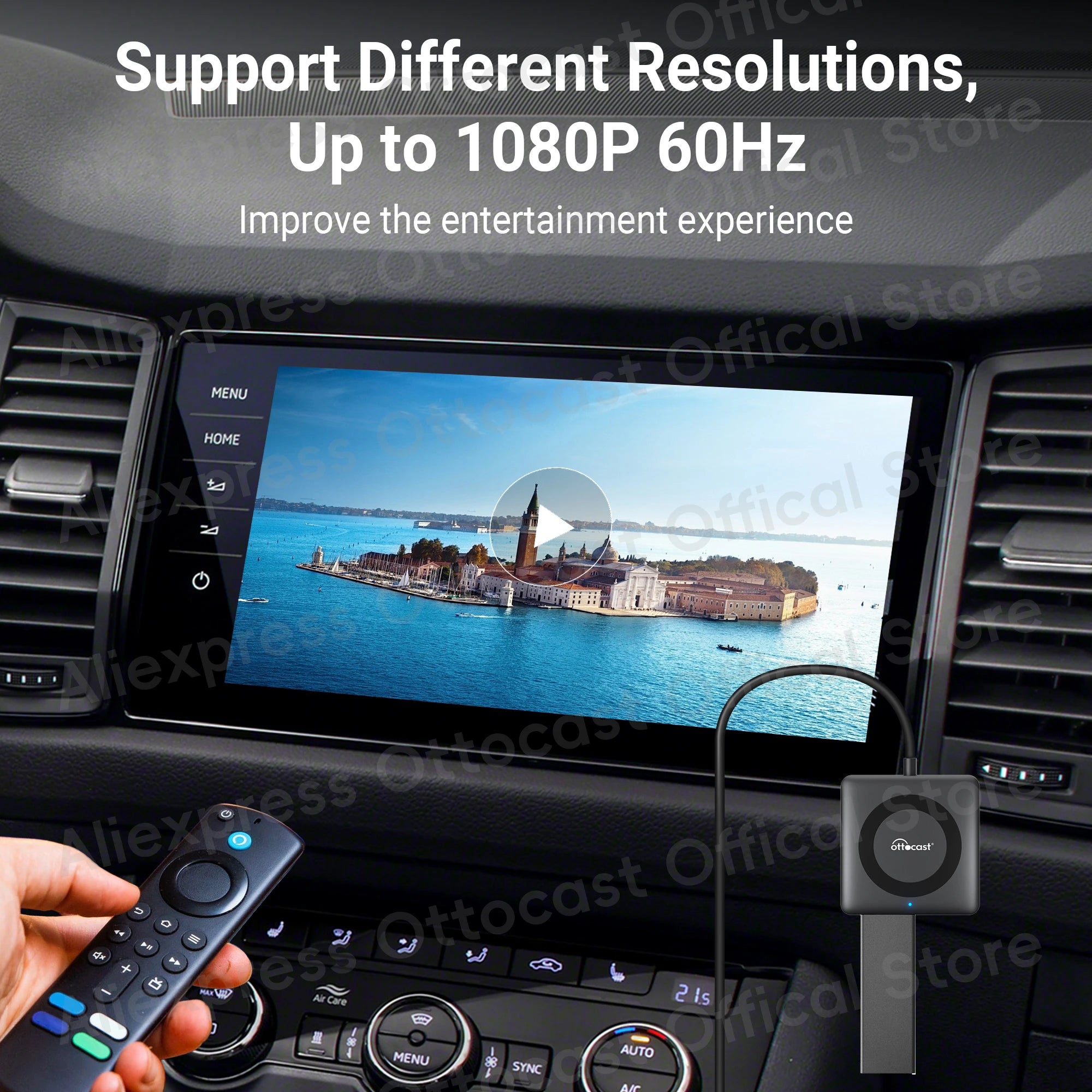OTTOCAST Express Car TV Mate brezžični CarPlay HDMI adapter