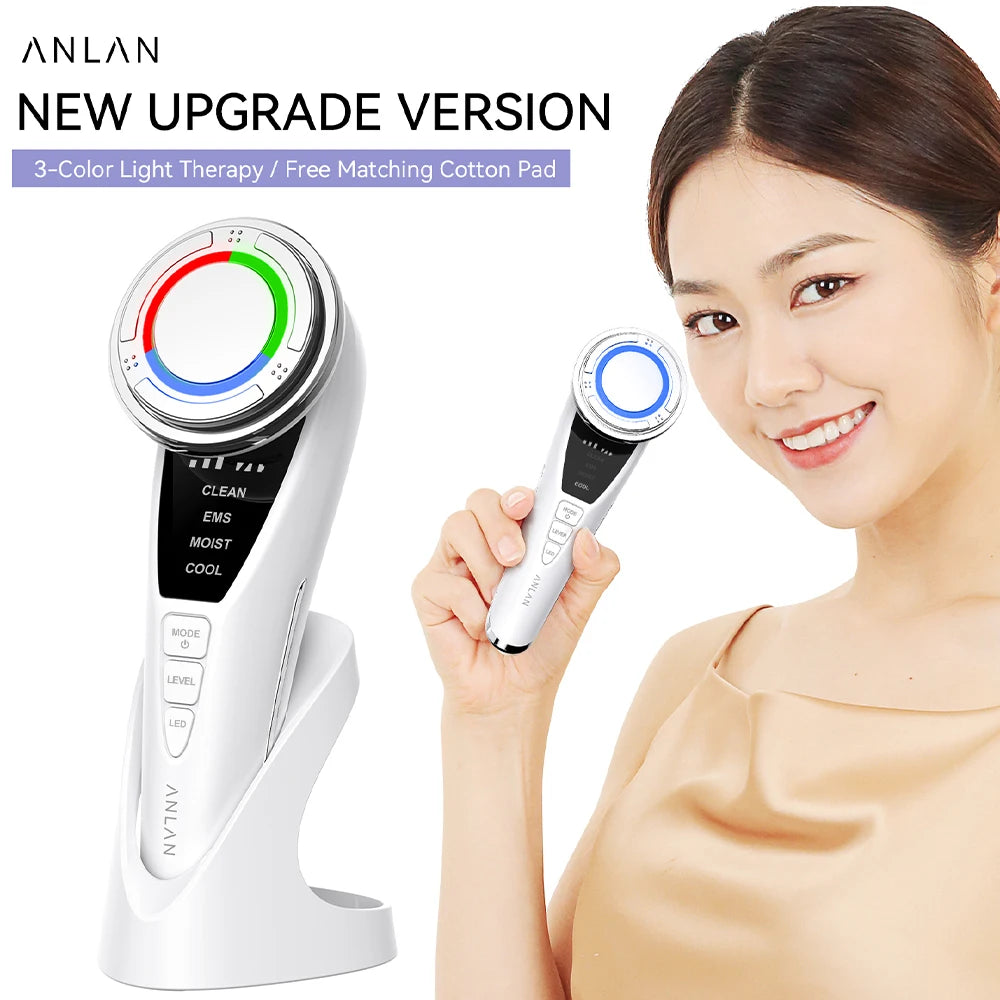 ANLAN EMS Facial Massager Pro Face Lifting Skin Rejuvenation Cold Compress Deep Cleaning Anti-aging Skincare Beauty Device - Limetastore