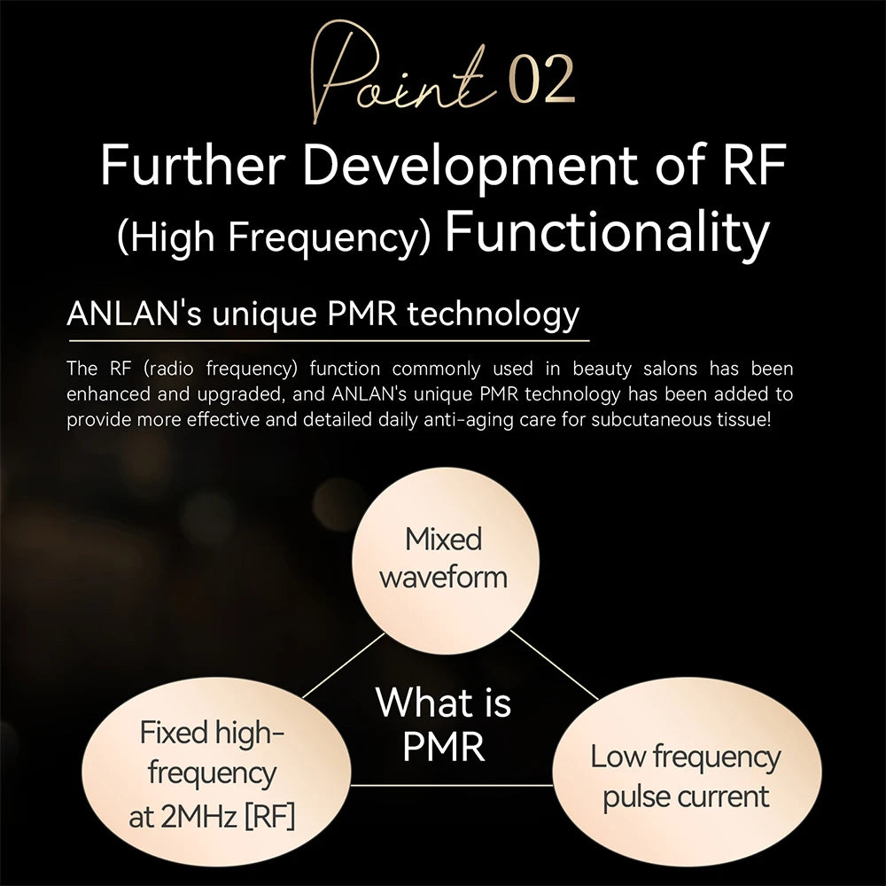 ANLAN RF Skincare Pro | 18K zlato, toplo/hladno, EMS lifting naprava za obraz