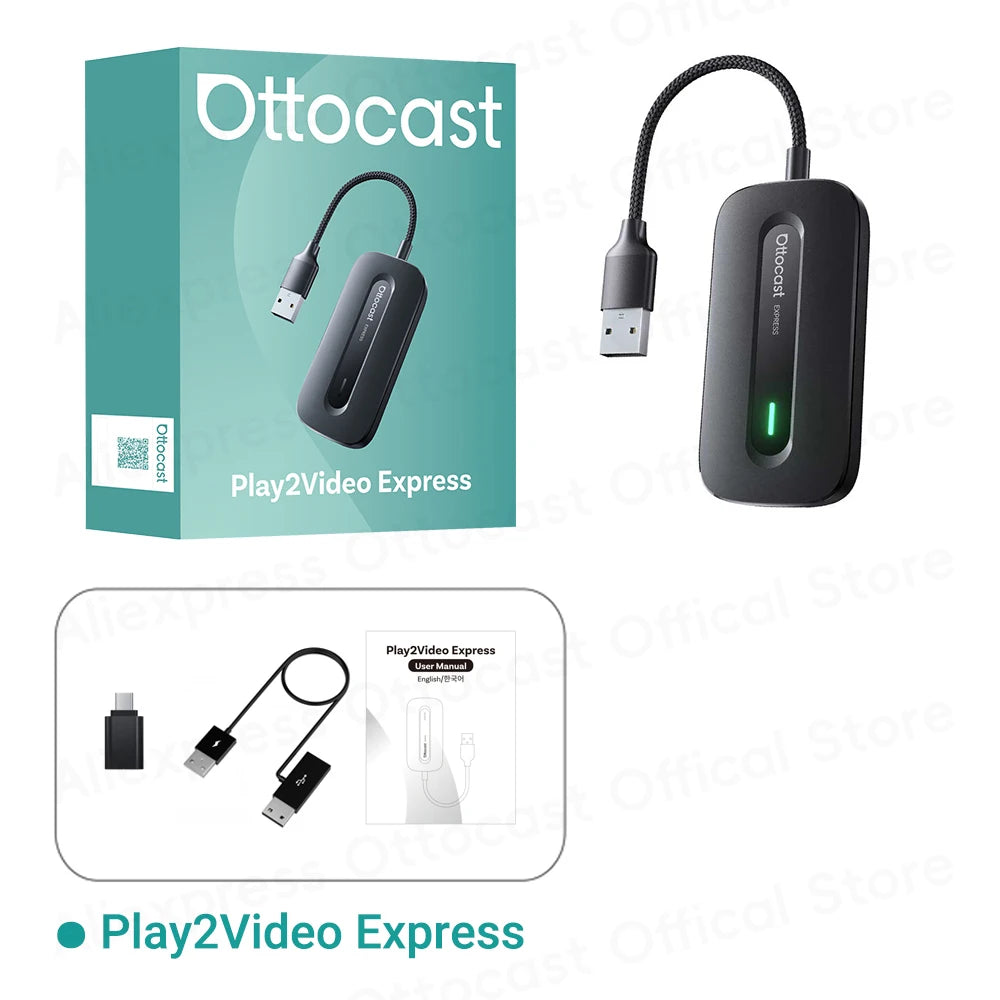 OTTOCAST Play2Video Ultra/Express Wireless CarPlay AI Box