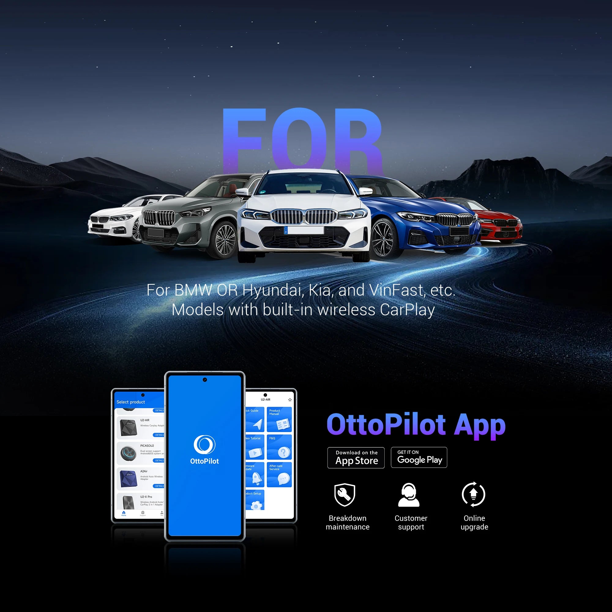 OTTOCAST OttoAiBox i3 Wireless CarPlay AI Box Snapdragon 6125