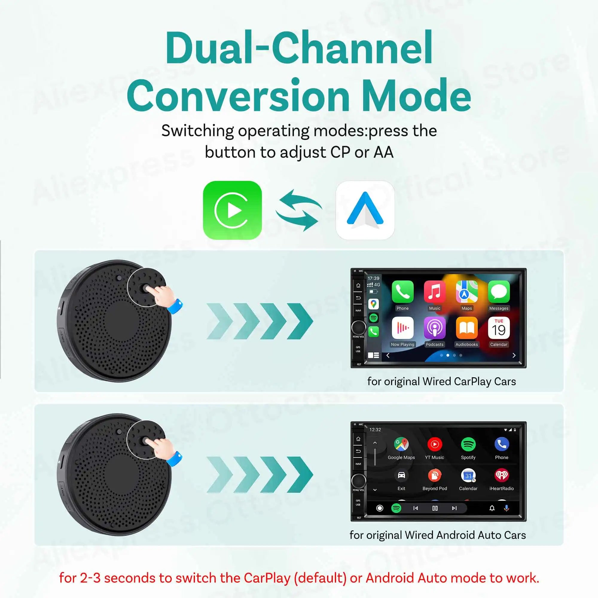 OTTOCAST P3 PRO Android 13 AI Box s HDMI in brezžičnim CarPlayom