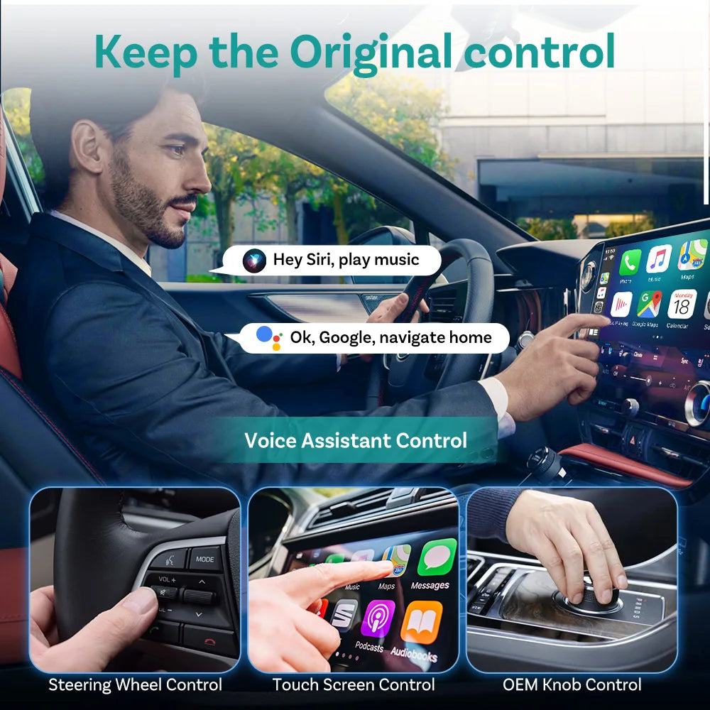 OTTOCAST Play2Video Express brezžična video AI škatla za CarPlay