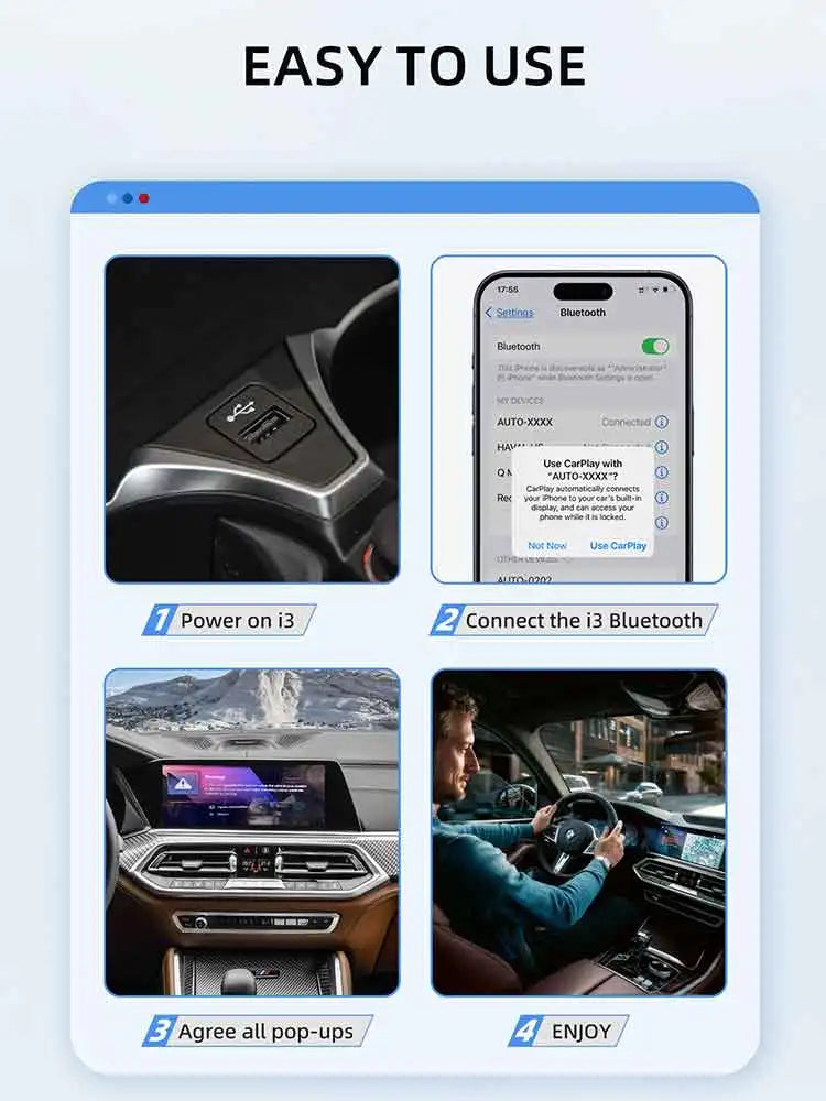 OTTOAIBOX i3 Android 13 Wireless CarPlay TV Box for BMW