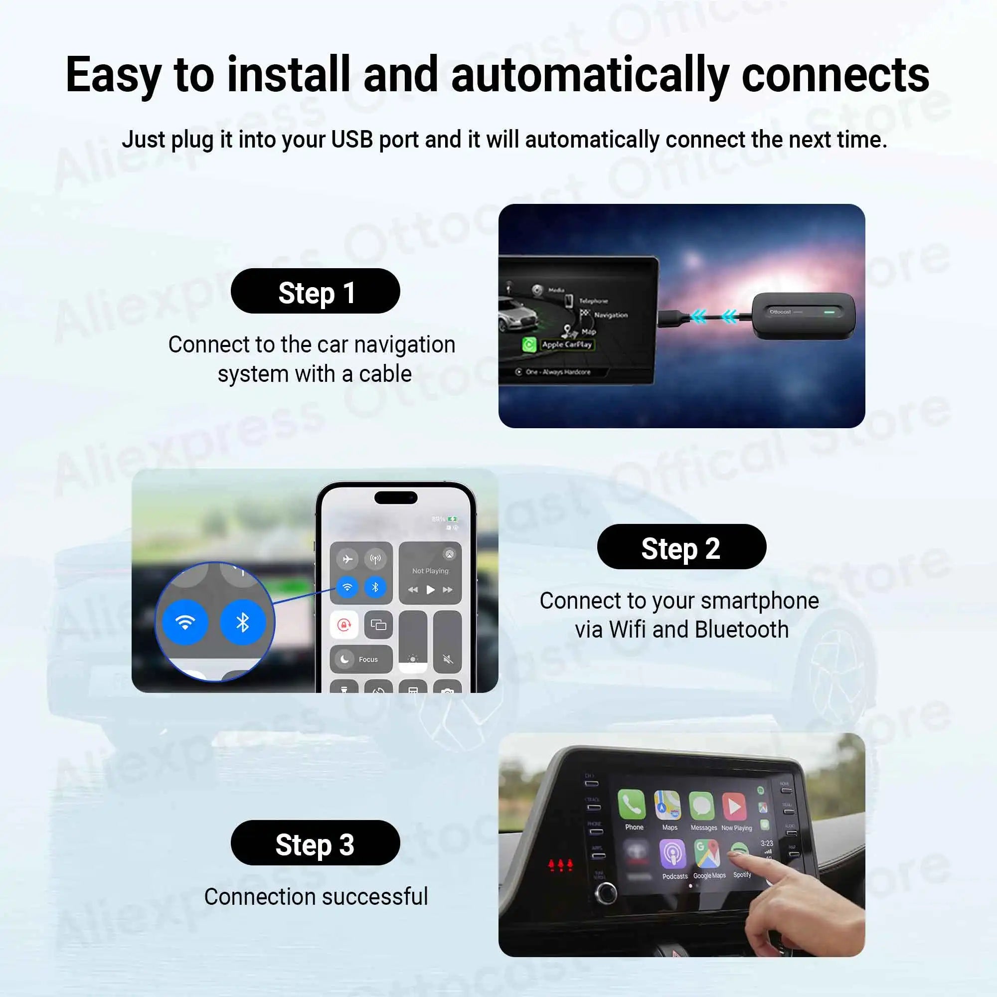 OTTOCAST Play2Video Ultra/Express Wireless CarPlay AI Box