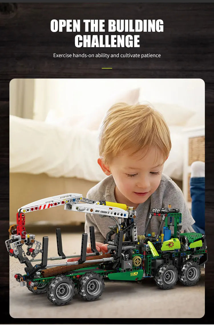 Mould King 19006 APP‑Controlled Pneumatic Forest Machine – Technical Engineering Truck MOC‑32456 Building Block Set for Kids & Collectors - Limetastore