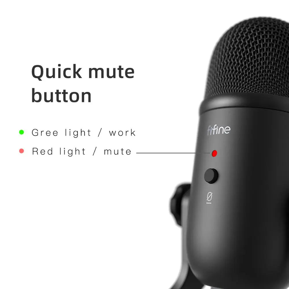 FIFINE K687 USB Condenser Microphone | Professional Recording & Streaming Mic