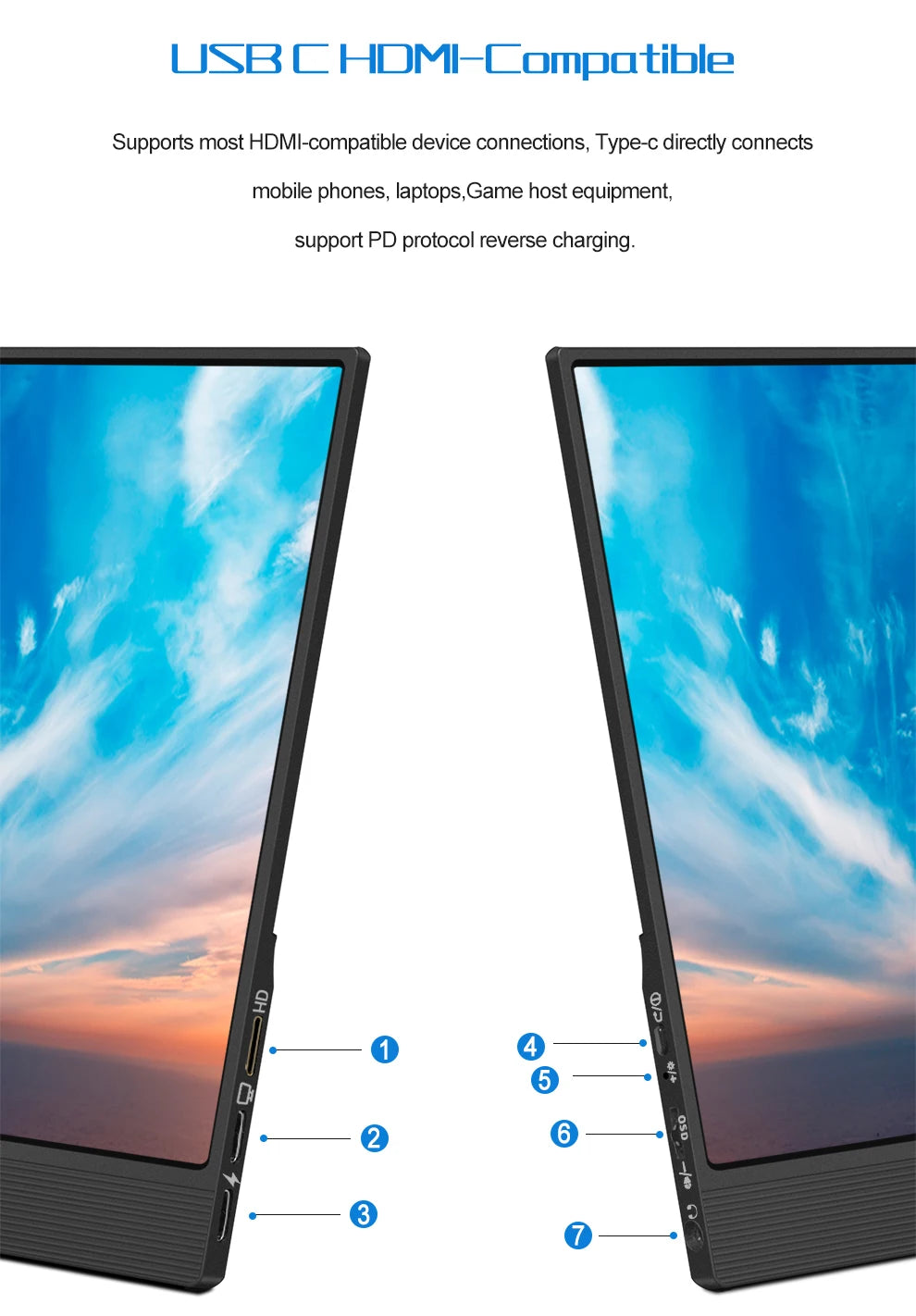 ZEUSLAP Z15ST 15,6" prenosni monitor na dotik | FHD 1080p, USB-C in HDMI, DeX/EMUI/TNT