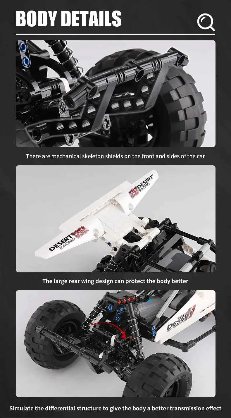 Mould King 18001 Technical MOC‑1812 PF Buggy 2 Desert Car - Limetastore
