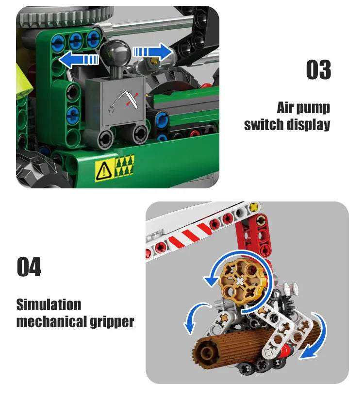 Mould King 19006 APP‑Controlled Pneumatic Forest Machine – Technical Engineering Truck MOC‑32456 Building Block Set for Kids & Collectors - Limetastore