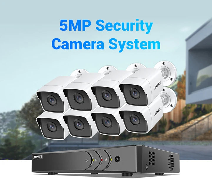 ANNKE 5MP Lite Ultra HD CCTV sistem | H.265+ 8-kanalni DVR, 8× EXIR kamer