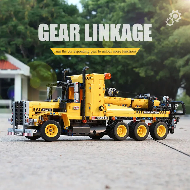 Mould King 17011 High-Tech Tow Truck | Motorized MOC-43434 Road Trailer Building Block Set - Limetastore