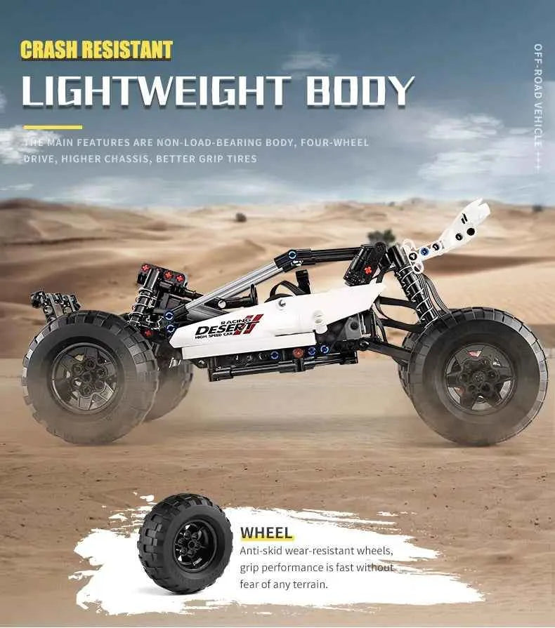 Mould King 18001 Technical MOC‑1812 PF Buggy 2 Desert Car - Limetastore