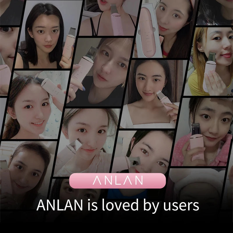 ANLAN Ultrasonic Skin Scrubber | Deep Cleaning, Peeling, EMS Lifting, Facial Shovel