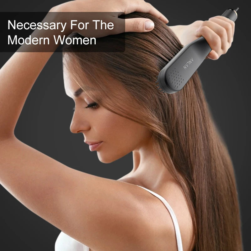 ANLAN Beard Hair Straightening Brush Hot Heated Comb for Men - Multifunctional Ceramic Straightener and Quick Hair Styler - Limetastore