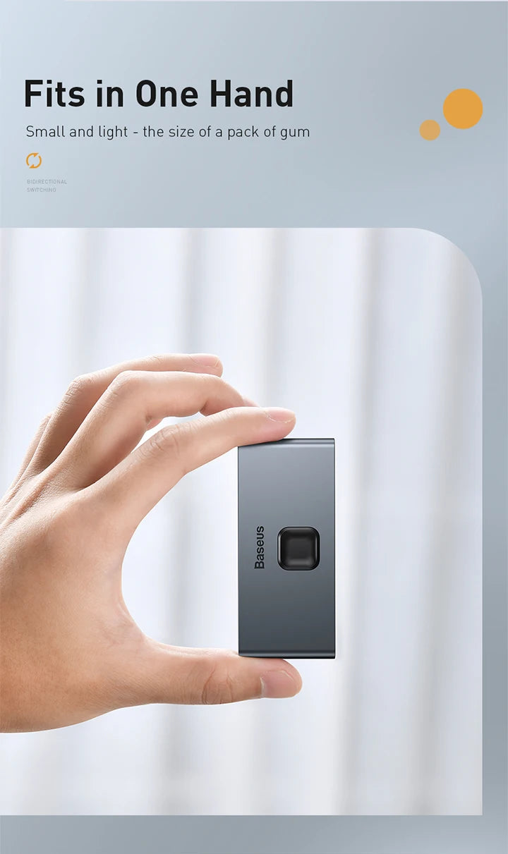 Baseus HDMI-kompatibilni preklopnik 4K 60Hz dvosmerni
