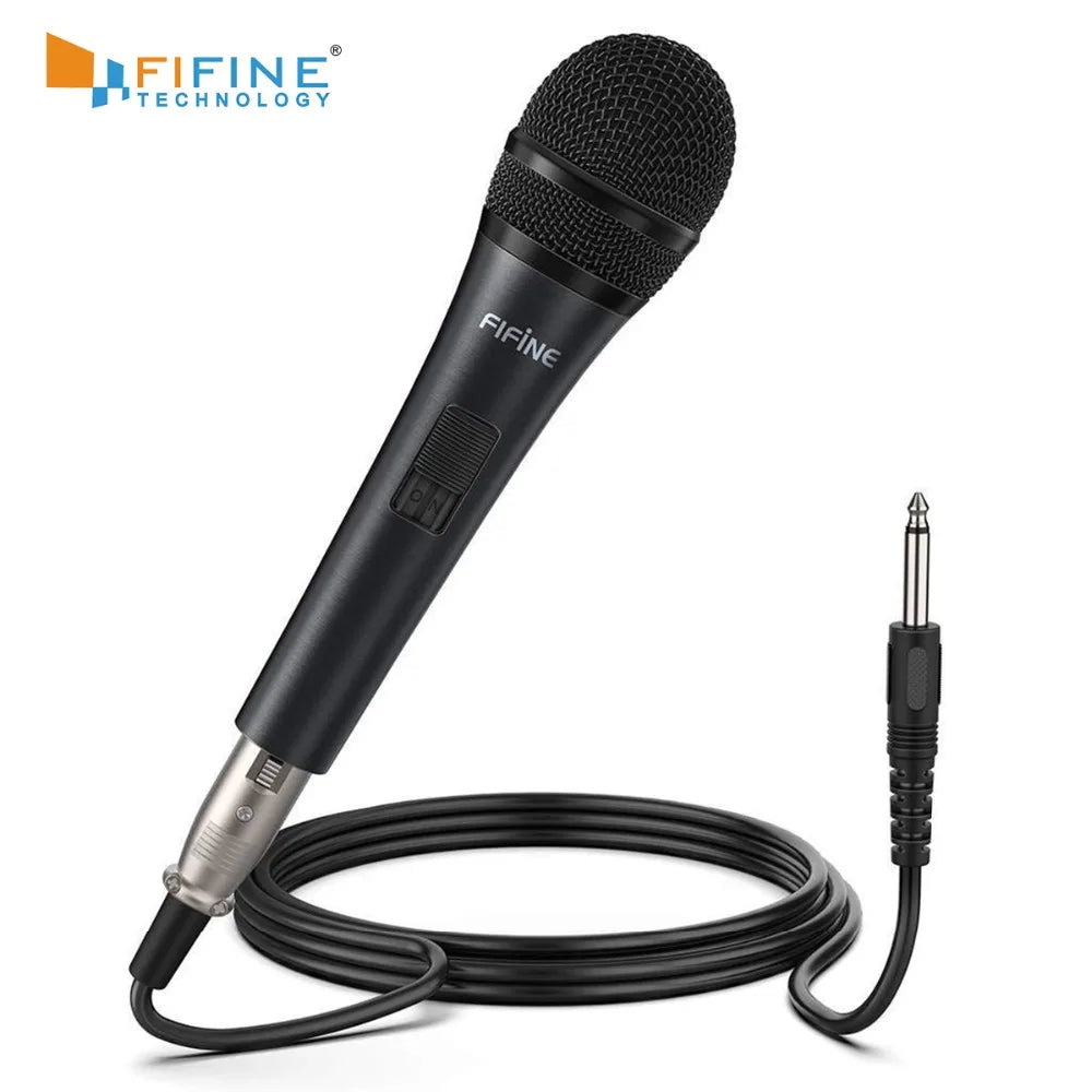 FIFINE K6 Dynamic Vocal Microphone | Handheld Mic for Karaoke & Events - Limetastore