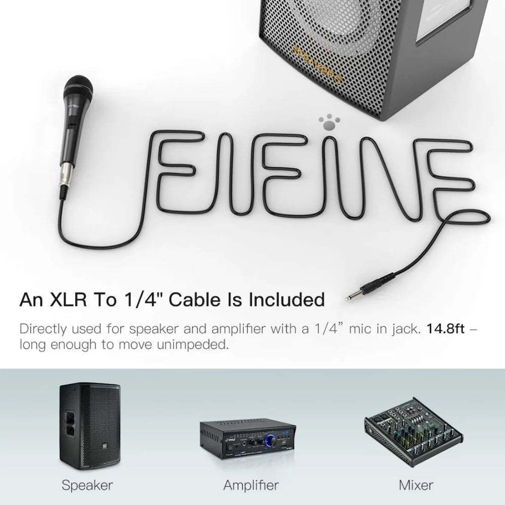 FIFINE K6 Dynamic Vocal Microphone | Handheld Mic for Karaoke & Events - Limetastore