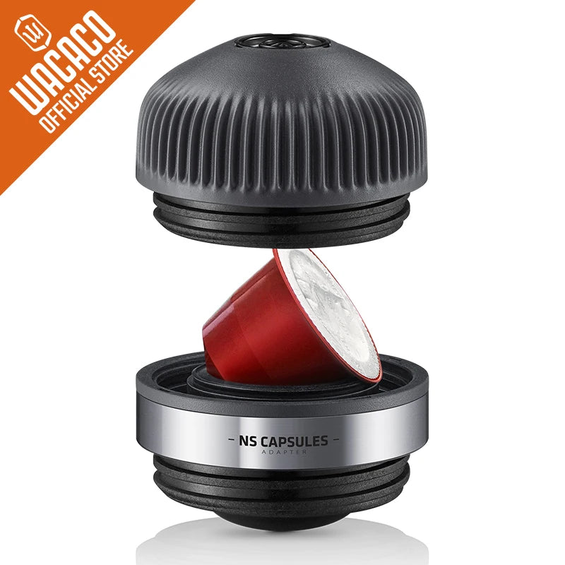 Wacaco Nanopresso NS adapter je dodatek za prenosni aparat za espresso Nanopresso, združljiv s kapsulami NS*.