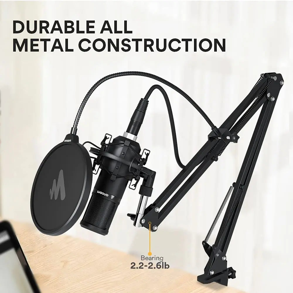 Maono PM320S – Professional XLR Condenser Microphone Kit | Cardioid Vocal Studio Mic for Streaming, Voice‑Over & Home‑Studio Recording