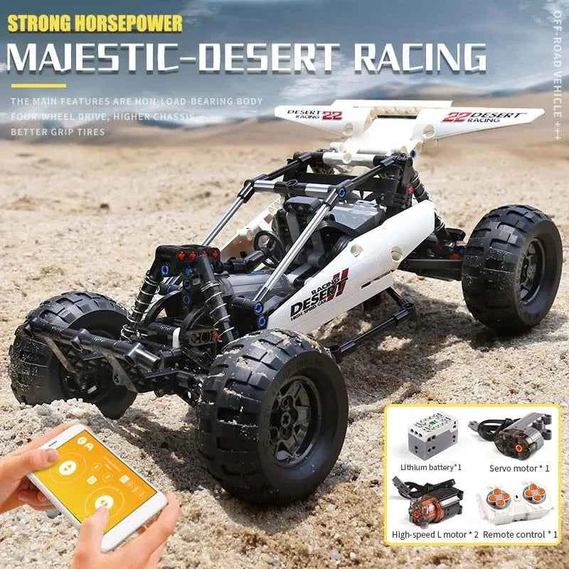Mould King 18001 Technical MOC‑1812 PF Buggy 2 Desert Car - Limetastore