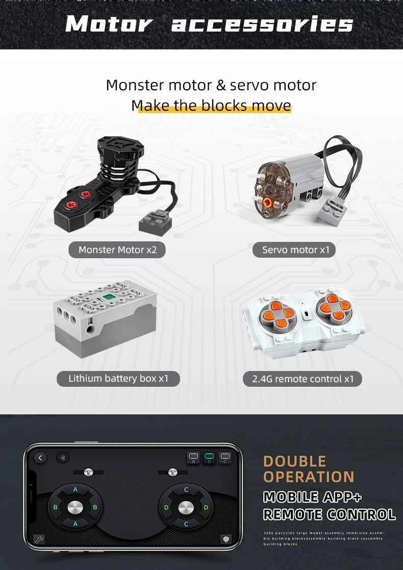 Mould King 18019B Motorized Hurricane Off‑Road Vehicle — Technical Building Block Car for Kids & Collectors - Limetastore