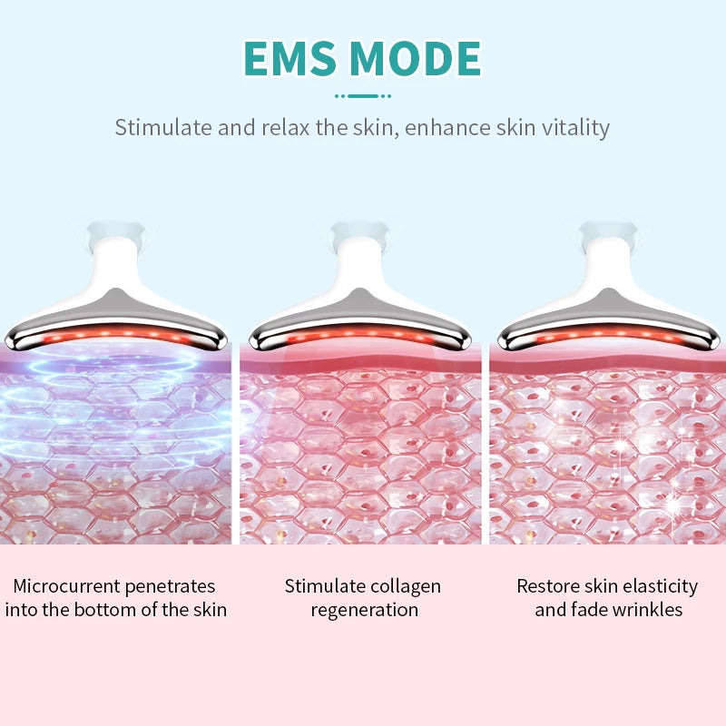 ANLAN Neck & Face Beauty Device | EMS Lifting, 3‑Color Light, Double‑Chin Reduction