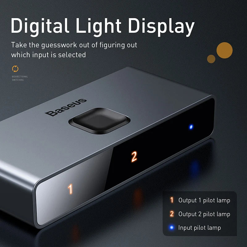 Baseus HDMI-kompatibilni preklopnik 4K 60Hz dvosmerni