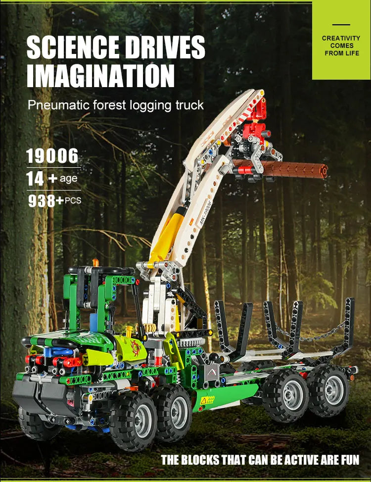Mould King 19006 APP‑Controlled Pneumatic Forest Machine – Technical Engineering Truck MOC‑32456 Building Block Set for Kids & Collectors - Limetastore