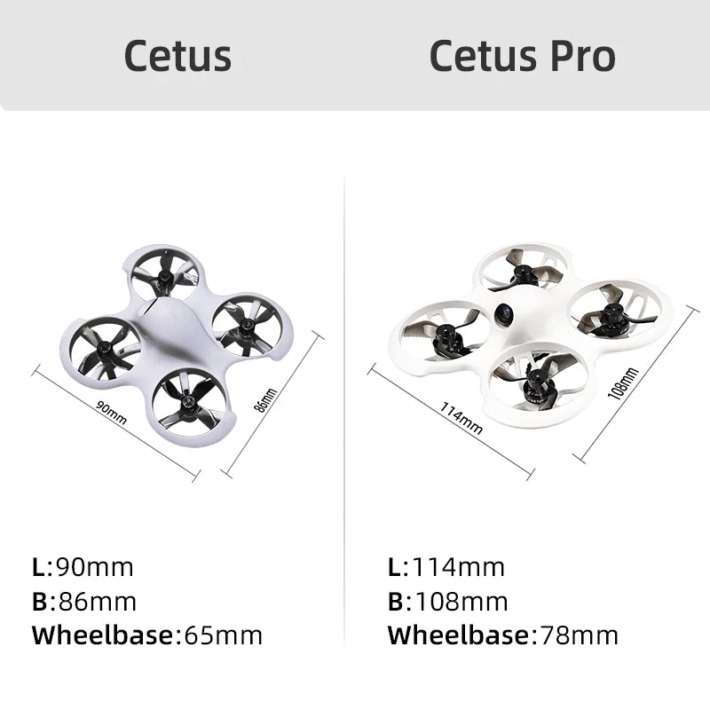 BETAFPV Cetus Pro FPV Kit /Cetus FPV Kit Indoor Racing Drone  Frsky D8 Lite Radio 2 SE Transmitter 5.8G 14DBI VR02 Goggles VTX