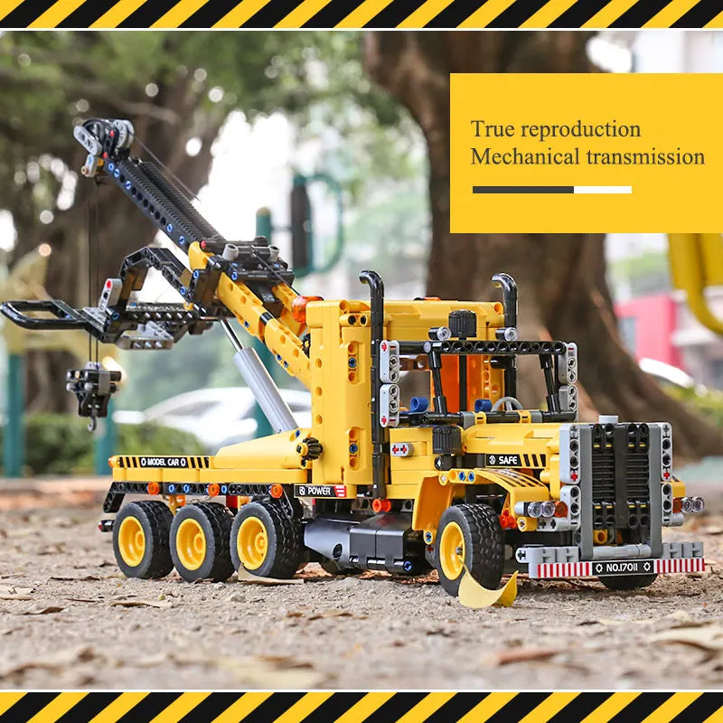 Mould King 17011 High-Tech Tow Truck | Motorized MOC-43434 Road Trailer Building Block Set - Limetastore