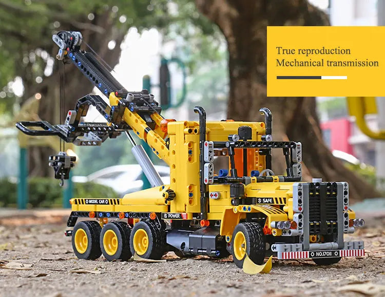 Mould King 17011 High-Tech Tow Truck | Motorized MOC-43434 Road Trailer Building Block Set - Limetastore