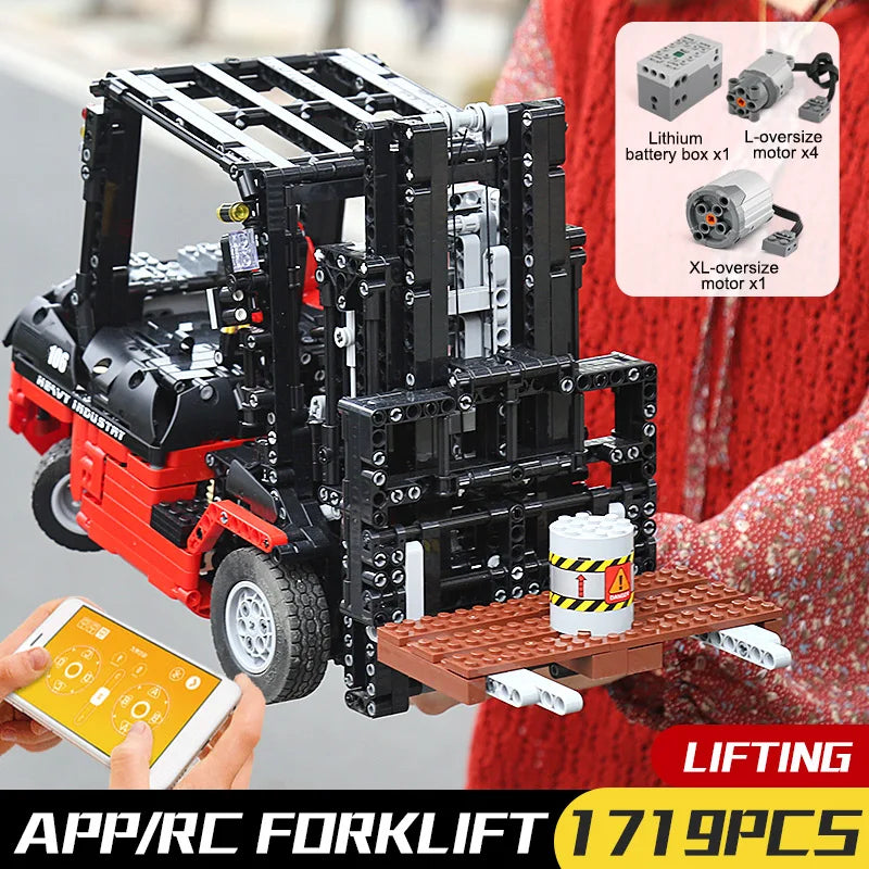 Mould King 13106 Technical Building Blocks MOC-3681 Bricks City Engineering Vehicles RC Forklift Truck Toy For Kid Birthday Gift - Limetastore