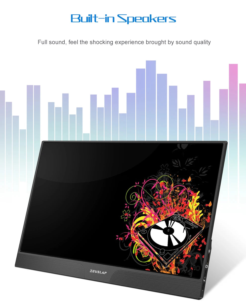 ZEUSLAP Z15ST 15,6" prenosni monitor na dotik | FHD 1080p, USB-C in HDMI, DeX/EMUI/TNT