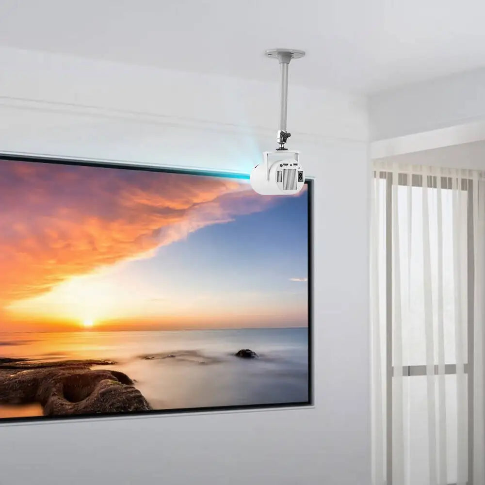 Universal 6mm Metal Projector Wall & Ceiling Mount – 1/4" Screw Thread Hanger for HY300, YG300, TDA6W